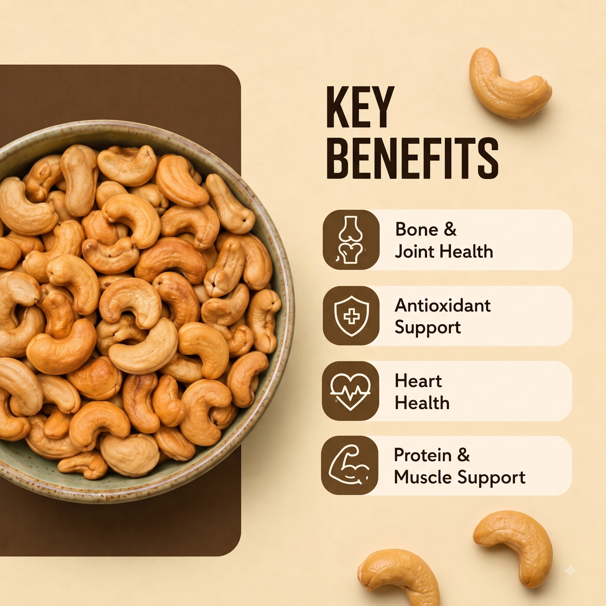 Roasted Cashews - Buy Premium Roasted Kaju